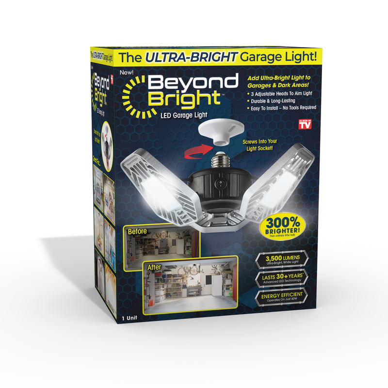 BEYOND BRIGHT - Beyond Bright LED Garage Light Plastic 1 pk