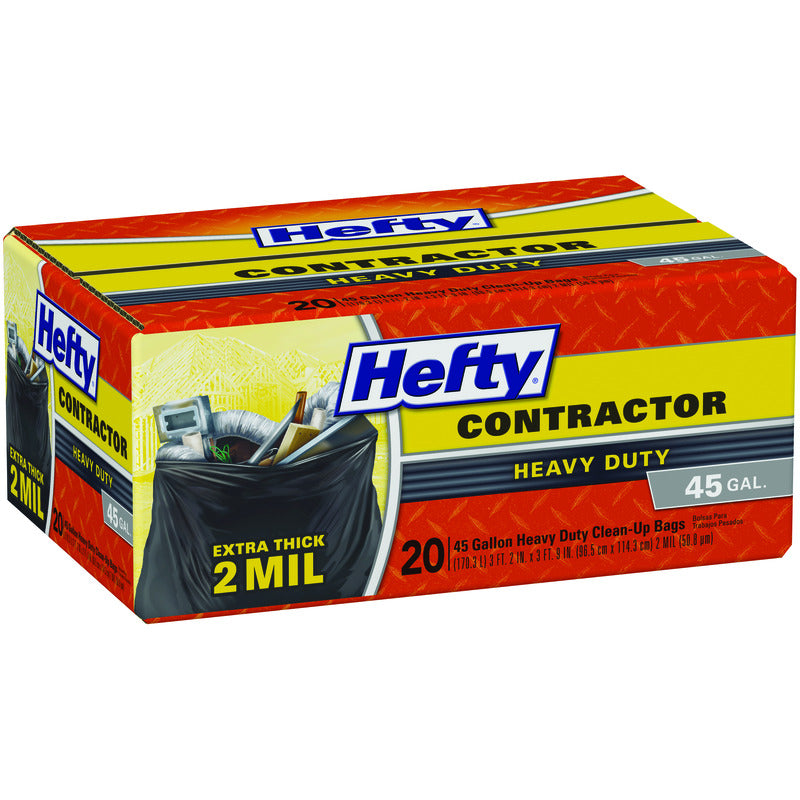HEFTY - Hefty 45 gal Contractor Bags Twist Tie 20 pk 2 mil