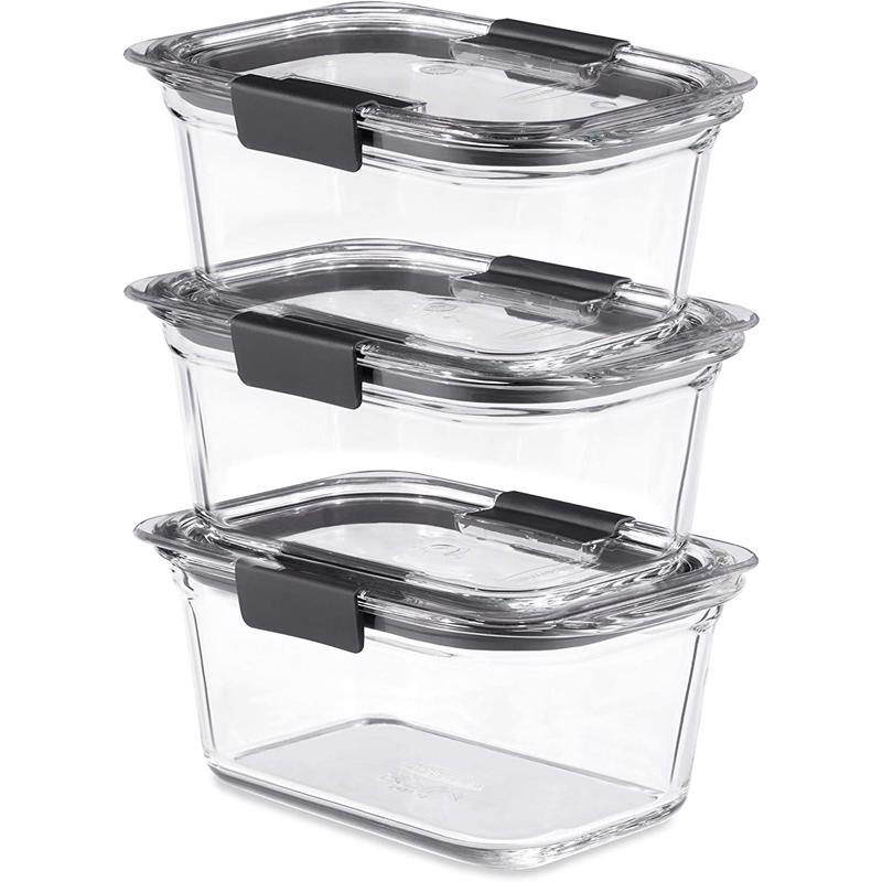 RUBBERMAID - Rubbermaid Brilliance Clear Food Container and Lid 3 pk