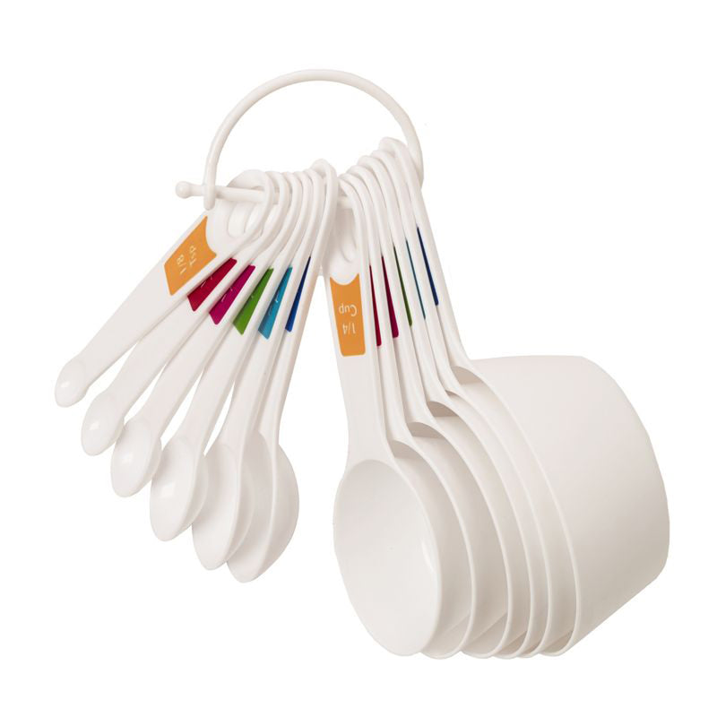 FARBERWARE - Farberware Plastic White Measuring Spoon and Cup Set