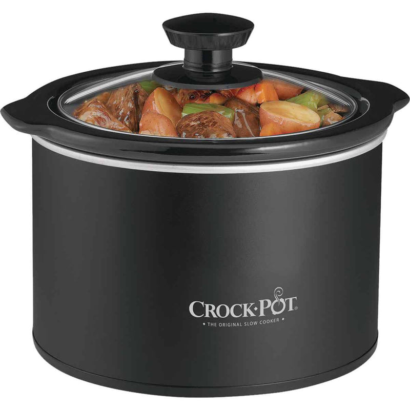 CROCK POT - Crock Pot 1.5 qt Black Stoneware Slow Cooker