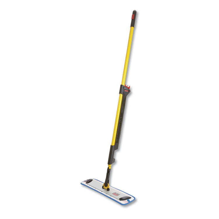 Rubbermaid Commercial HYGEN - Pulse Microfiber Spray Mop System, 17" Wide Microfiber Head, 52" Yellow Plastic Handle