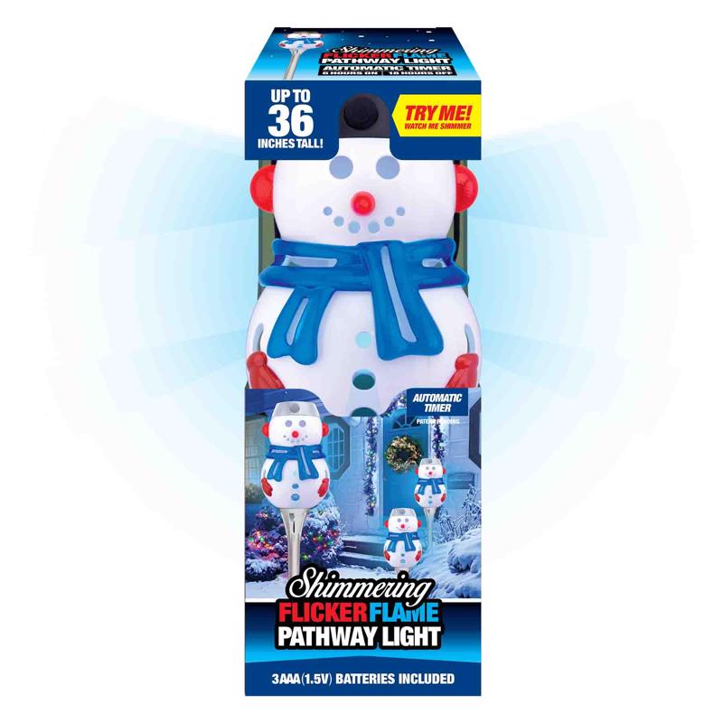 SHAWSHANK LEDZ - Shawshank LEDz Magic Seasons Shimmering Snowman Flicker Flame Pathway Light 1 pk - Case of 12 [702097]