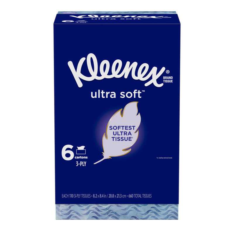 KLEENEX - Kleenex Ultra Soft 110 ct Facial Tissue - Case of 4 [51759]