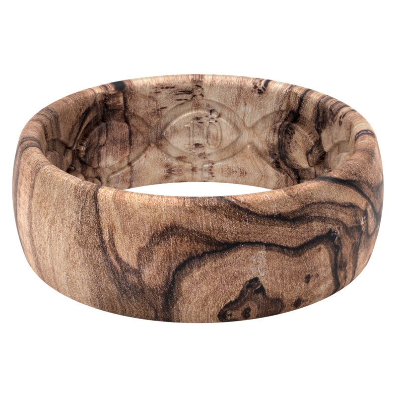 GROOVE LIFE - Groove Life Mens Original Nomad Burled Round Brown/Black Ring Silicone Water Resistant Size 11