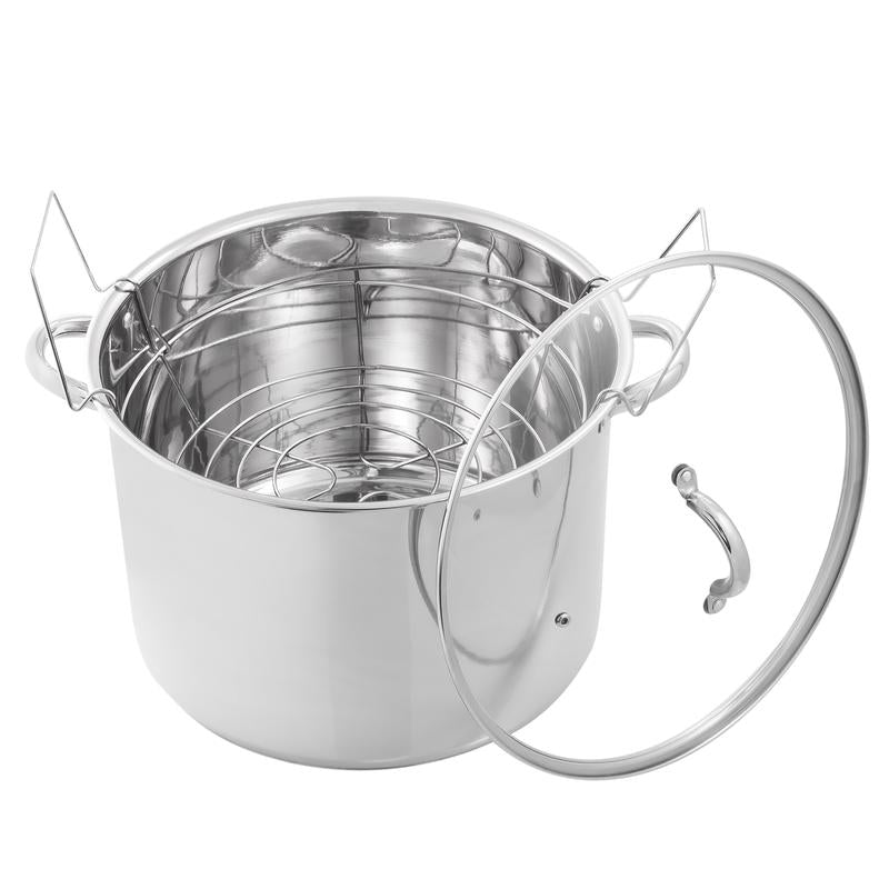 MCSUNLEY - McSunley Stainless Steel Canner 14.25 in. 21.5 qt Silver