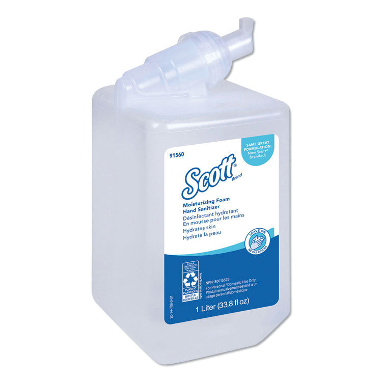 Scott - Pro Moisturizing Foam Hand Sanitizer, 1,000 mL Refill, Fruity Cucumber Scent, 6/Carton