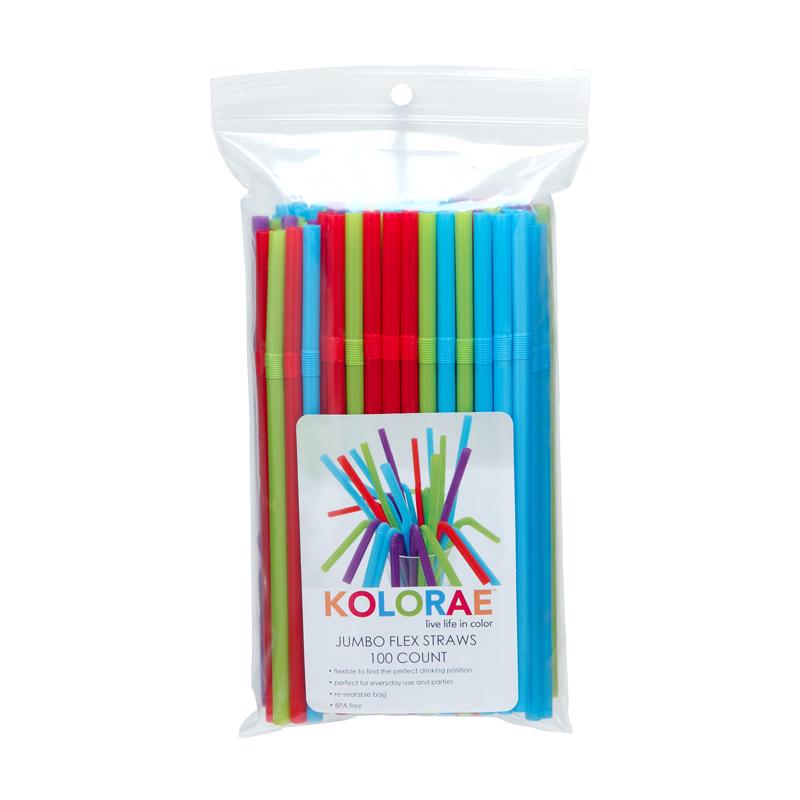 KOLORAE - Kolorae Assorted Plastic Flexible Drinking Straws
