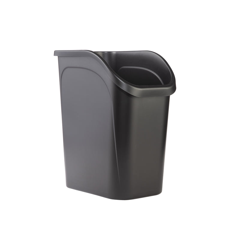 RUBBERMAID - Rubbermaid 9.4 gal Black Resin Under Counter Wastebasket