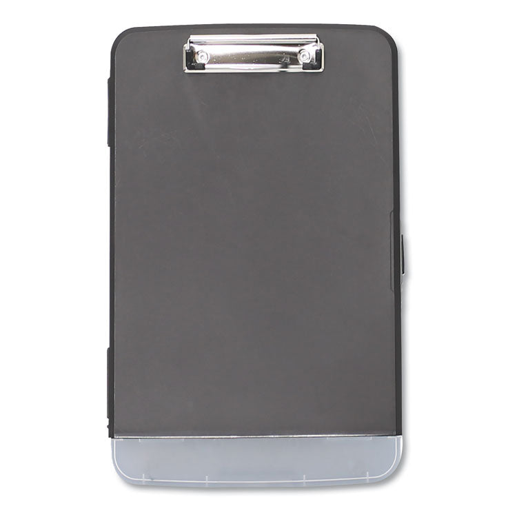 Universal - Storage Clipboard with Pen Compartment, 0.5" Clip Capacity, Holds 8.5 x 11 Sheets, Black