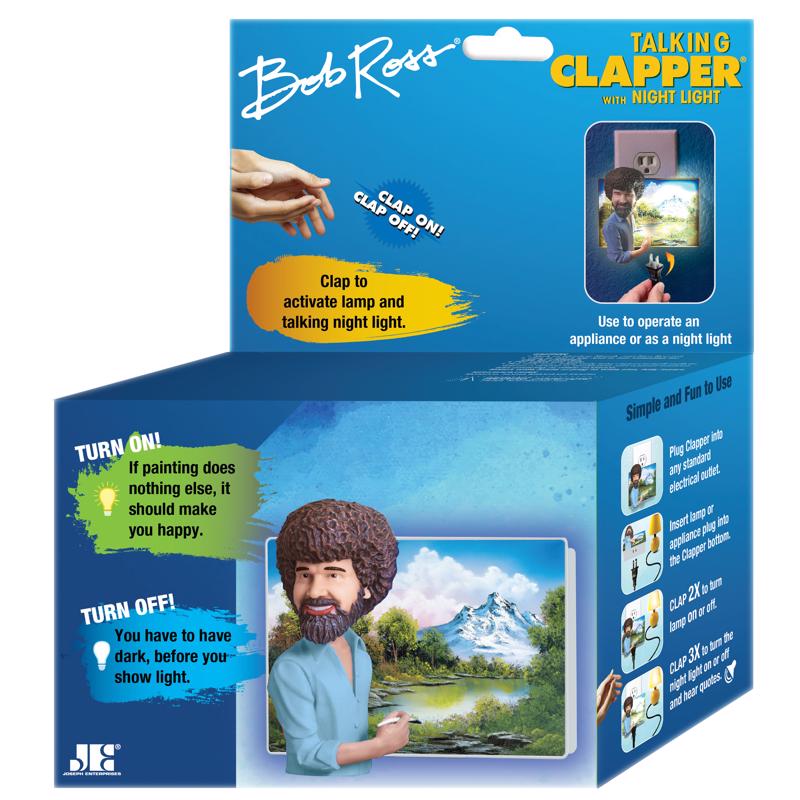 CLAPPER - Clapper Bob Ross Talking Clapper and Nightlight Plastic 1 pc