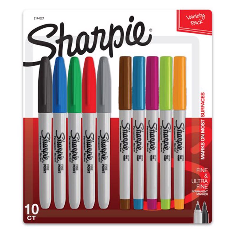 SHARPIE - Sharpie Assorted Ultra Fine and Fine Tips Permanent Marker 10 pk