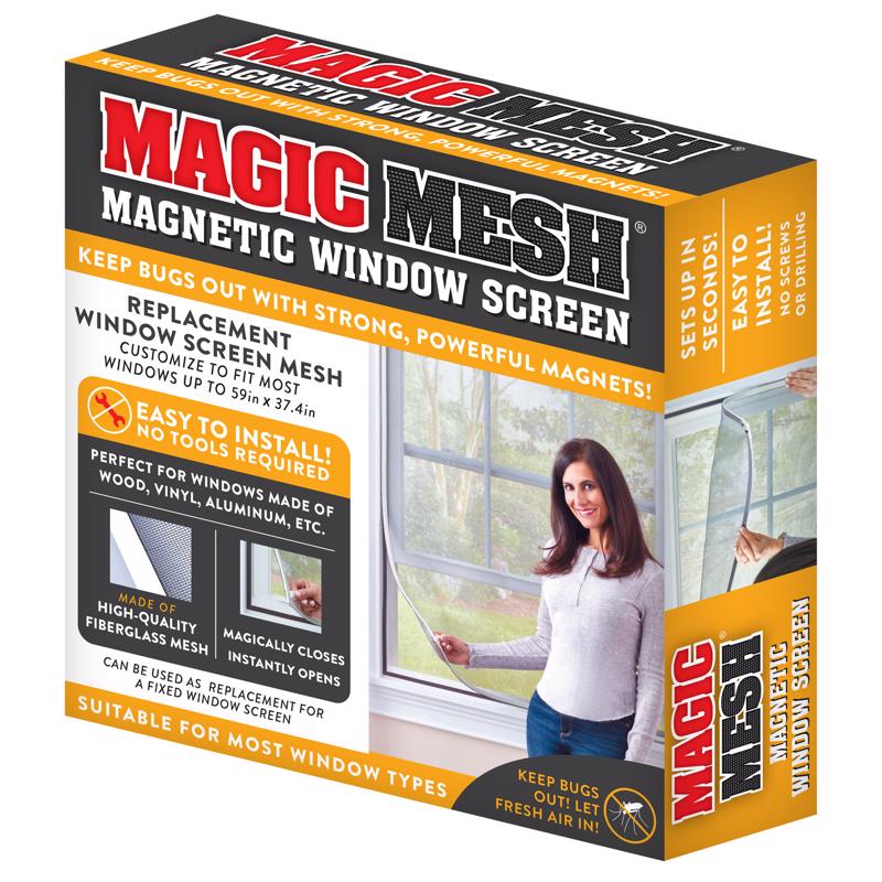 MAGIC MESH - Magic Mesh Magnetic Replacement Window Screen Fiberglass 1 pk