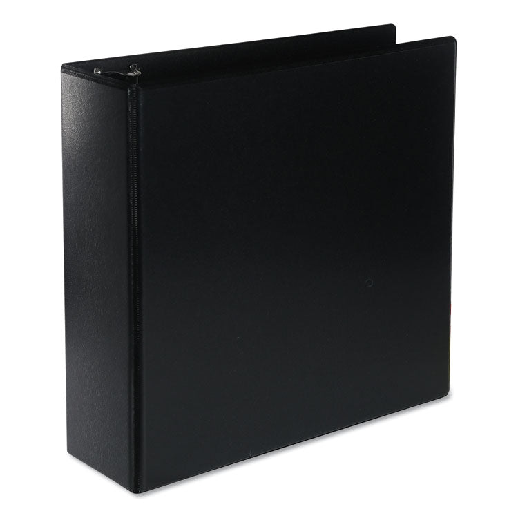 Universal - Deluxe Round Ring View Binder, 3 Rings, 3" Capacity, 11 x 8.5, Black