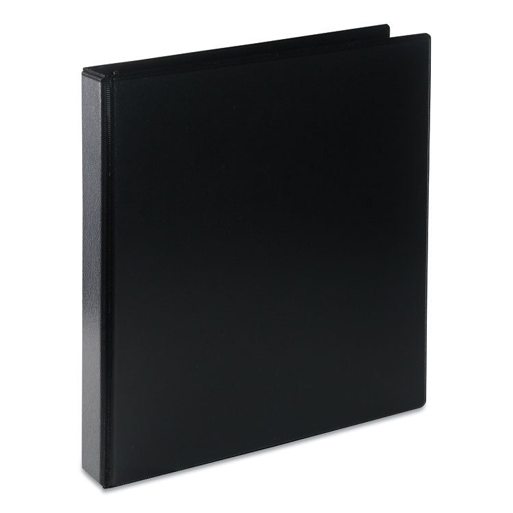 Universal - Deluxe Round Ring View Binder, 3 Rings, 1" Capacity, 11 x 8.5, Black