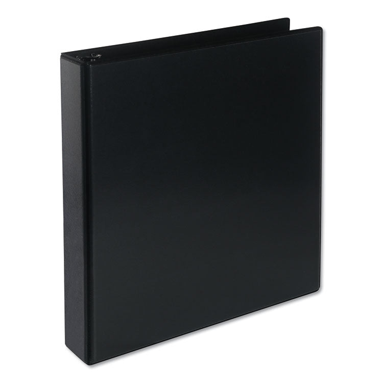 Universal - Deluxe Round Ring View Binder, 3 Rings, 1.5" Capacity, 11 x 8.5, Black