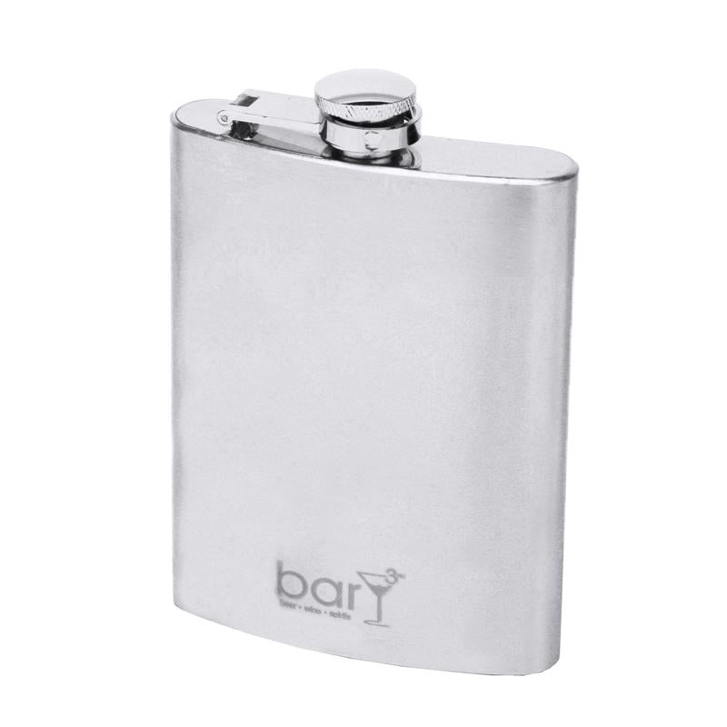 BARY3 - BarY3 8 oz Silver Stainless Steel Flask