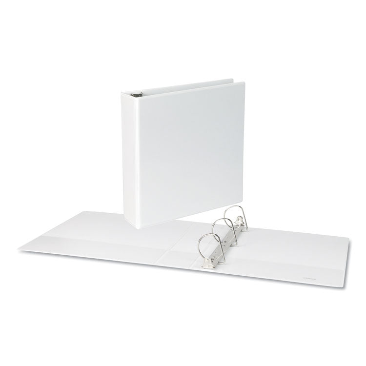 Universal - Slant D-Ring View Binder, 3 Rings, 2" Capacity, 11 x 8.5, White