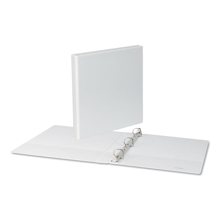 Universal - Slant D-Ring View Binder, 3 Rings, 1" Capacity, 11 x 8.5, White