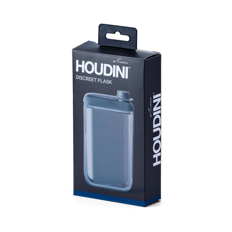 HOUDINI - Houdini 7.25 oz Black/Clear Plastic/Silicone Flask