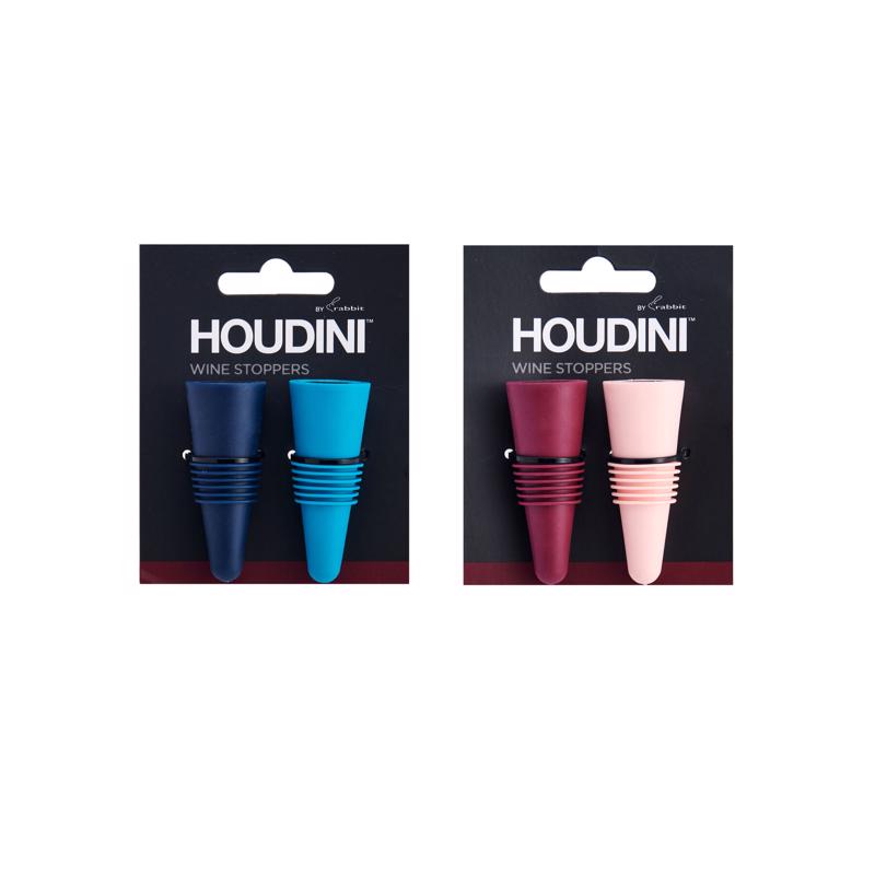 HOUDINI - Houdini Assorted Stainless Steel/Silicone Bottle Stopper