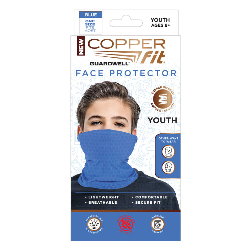 COPPER FIT - Copper Fit Youth Blue Face Protector 1 pk