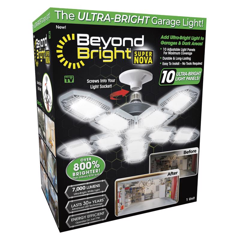 BEYOND BRIGHT - Beyond Bright Super Nova Garage LED Light Plastic/Metal 1 pk