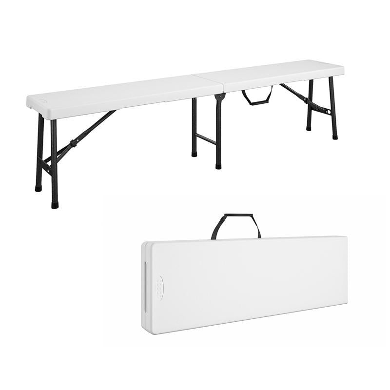 COSCO - Cosco White Plastic Casual Folding Bench 1 pk