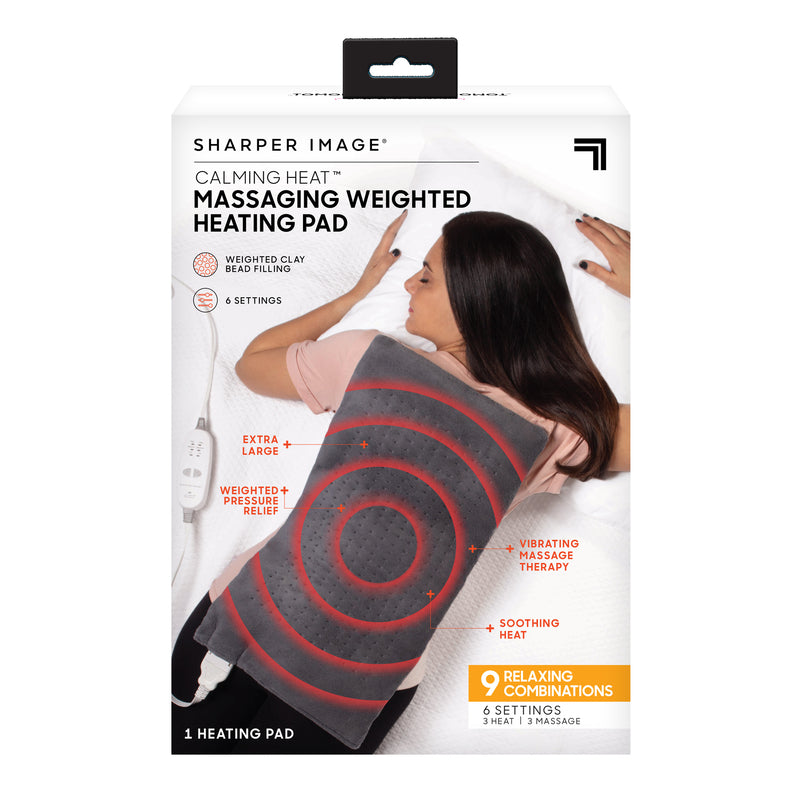 SHARPER IMAGE - Sharper Image Calming Heat Massaging Heating Pad 1 pc