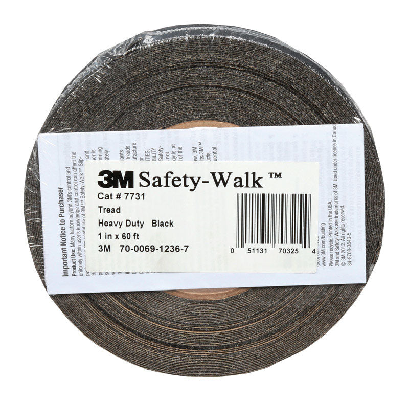 3M - 3M Safety-Walk Black Anti-Slip Tape 1 in. W X 60 ft. L