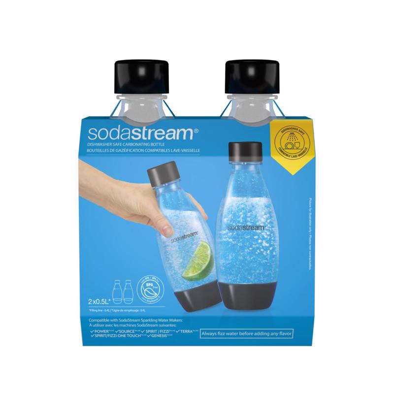 SODASTREAM - SodaStream Clear 0.5 L Carbonator Bottle 2 pk