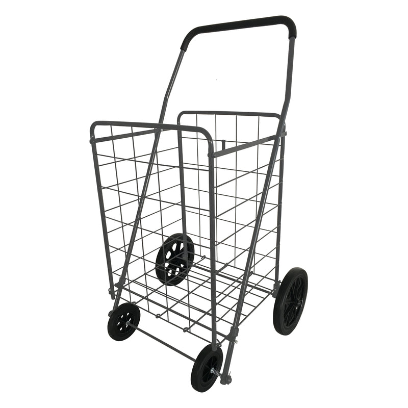 APEX - Apex 40.6 in. H X 21.7 in. W X 24.4 in. L Gray Collapsible Shopping Cart