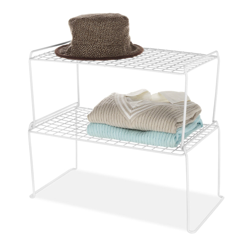 WHITMOR - Whitmor 9 in. H X 20 in. W X 12 in. L White Stackable Shelf