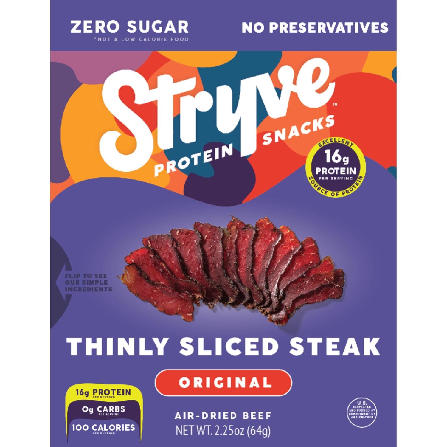 Stryve Biltong Original Beef Strips 2 oz Bagged - Case of 8