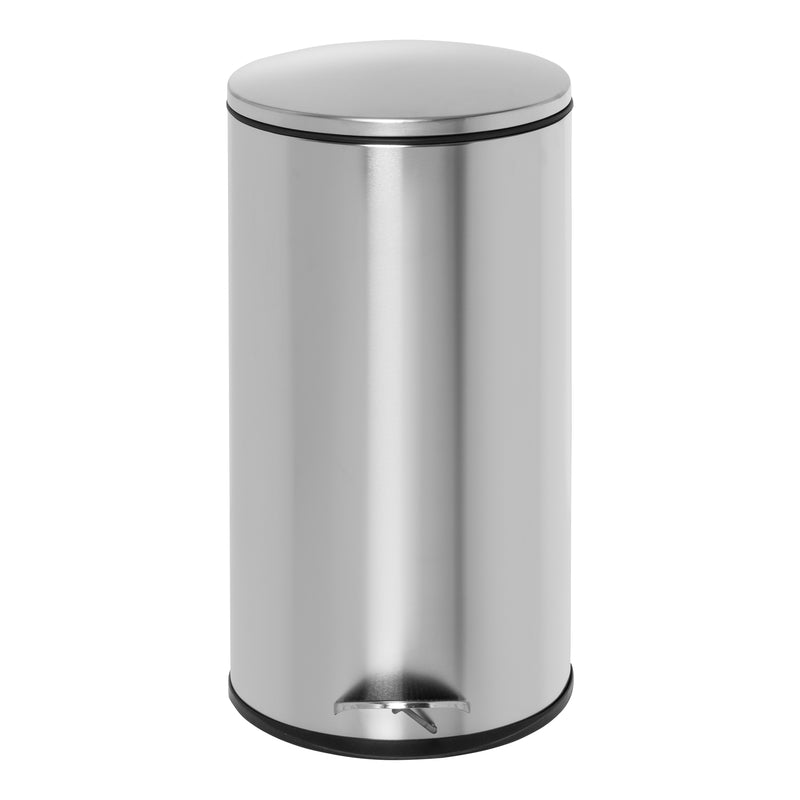 HONEY-CAN-DO - Honey-Can-Do 7.93 gal Silver Stainless Steel Step-On Trash Can