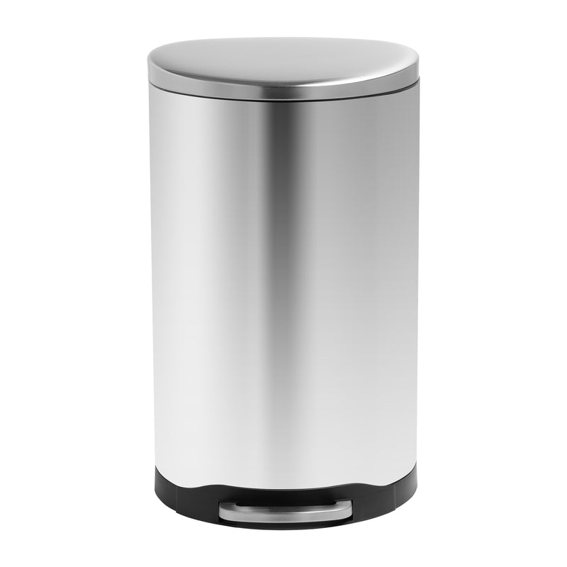 HONEY-CAN-DO - Honey-Can-Do 8.79 gal Silver Stainless Steel Step-On Trash Can