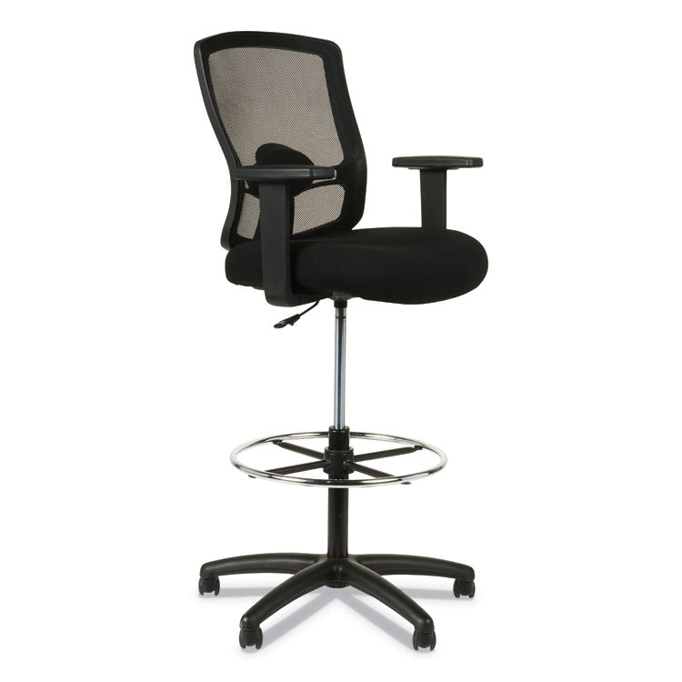 Alera - Alera Etros Series Mesh Stool, Supports Up to 275 lb, 25.19" to 35.23" Seat Height, Black