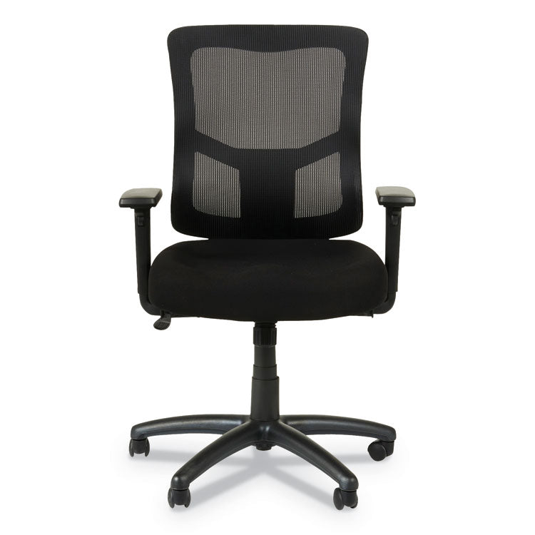 Alera - Alera Elusion II Series Mesh Mid-Back Swivel/Tilt Chair, Adjustable Arms, Supports 275lb, 17.51" to 21.06" Seat Height, Black