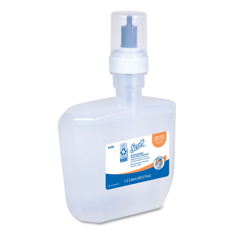 Scott - Control Antimicrobial Foam Skin Cleanser, Fresh Scent, 1,200 mL, 2/Carton