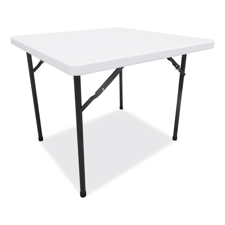 Alera - Square Plastic Folding Table, 36w x 36d x 29.25h, White