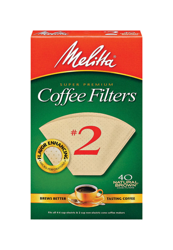 MELITTA - Melitta 6 cups Brown Cone Coffee Filter 40 pk