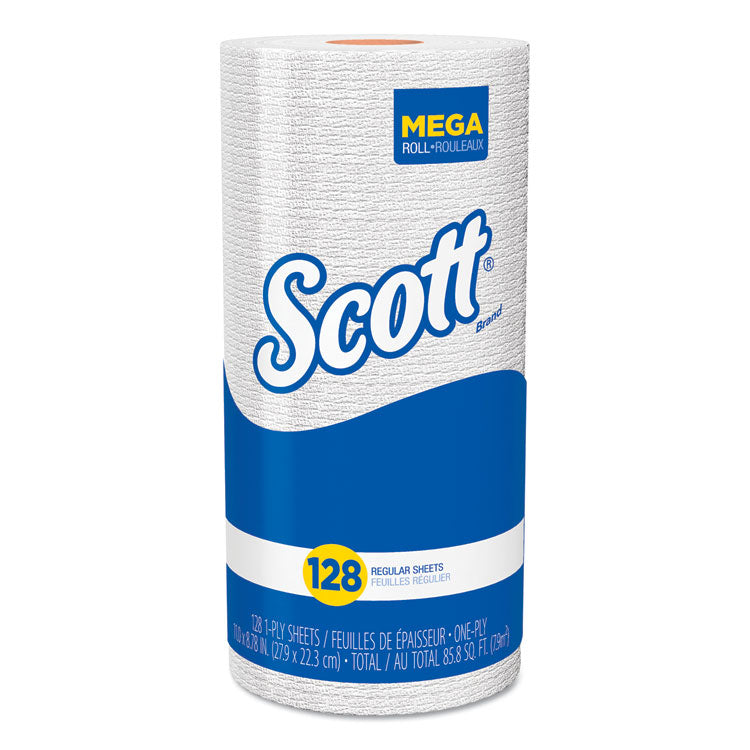 Scott - Kitchen Roll Towels, 11 x 8.75, White, 128/Roll, 20 Rolls/Carton