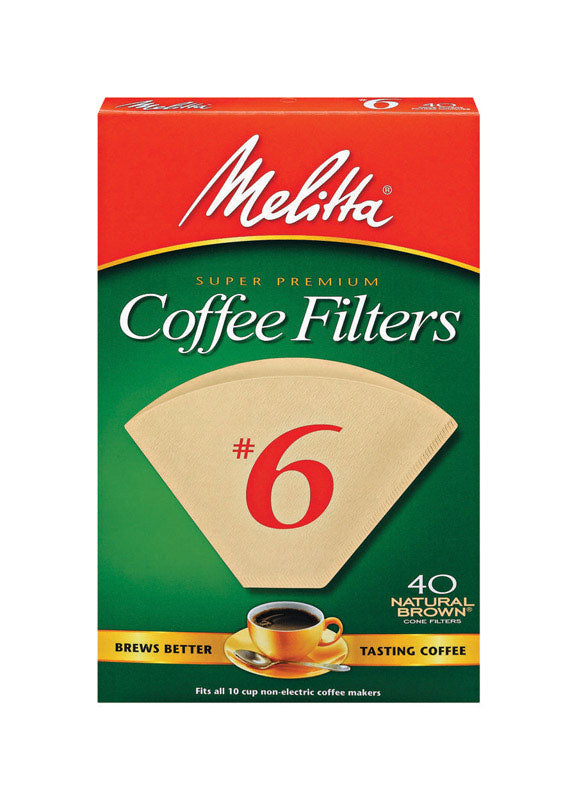 MELITTA - Melitta 10 cups Brown Cone Coffee Filter 40 pk