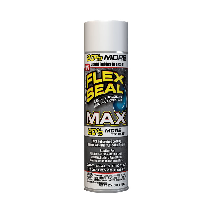 FLEX SEAL FAMILY OF PRODUCTS - Flex Seal Family of Products Flex Seal MAX White Rubber Spray Sealant 17 oz - Case of 4