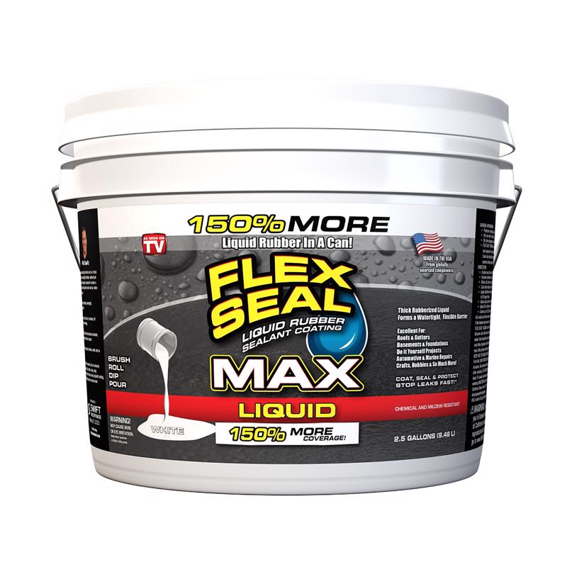 FLEX SEAL FAMILY OF PRODUCTS - Flex Seal Family of Products Flex Seal MAX White Liquid Rubber Sealant Coating 2.5 gal