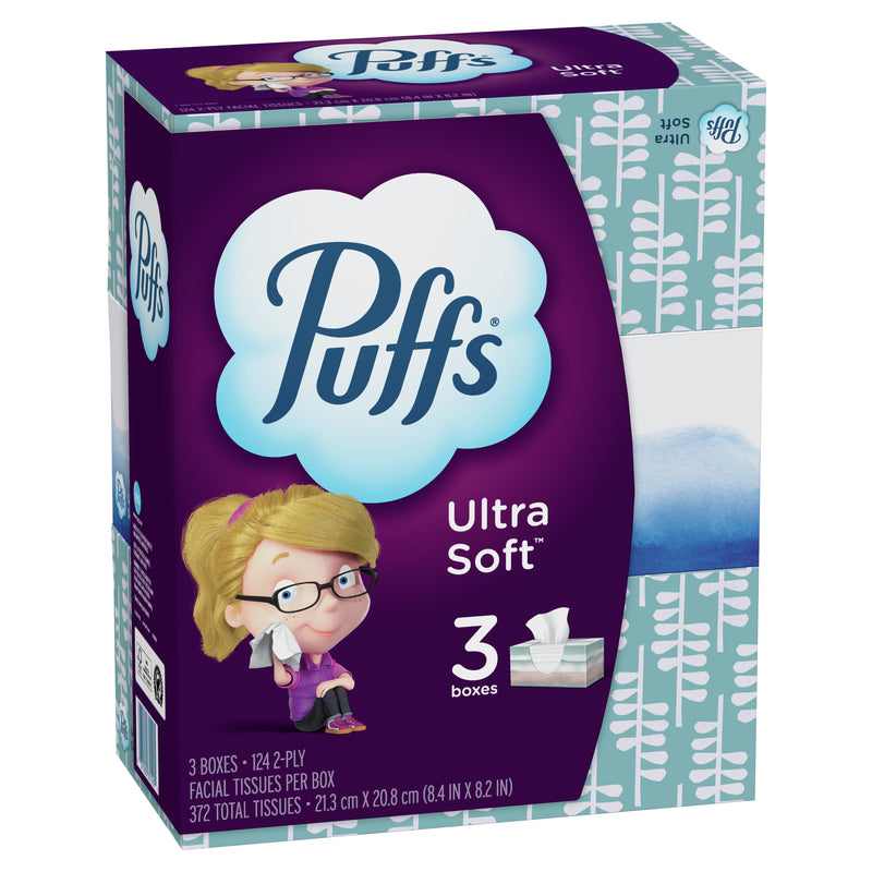 PUFFS - Puffs Ultra Soft 124 ct Facial Tissue - Case of 8 [80337302]