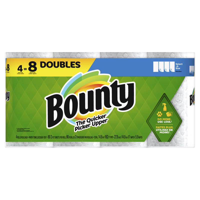 BOUNTY - Bounty Select-A-Size Paper Towels 98 sheet 2 ply 4 pk - Case of 6