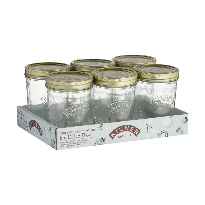 KILNER - Kilner Wide Mouth Canning Jar 12 oz 6 pk - Case of 2