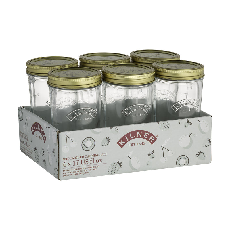 KILNER - Kilner Wide Mouth Canning Jar 17 oz 6 pk - Case of 2