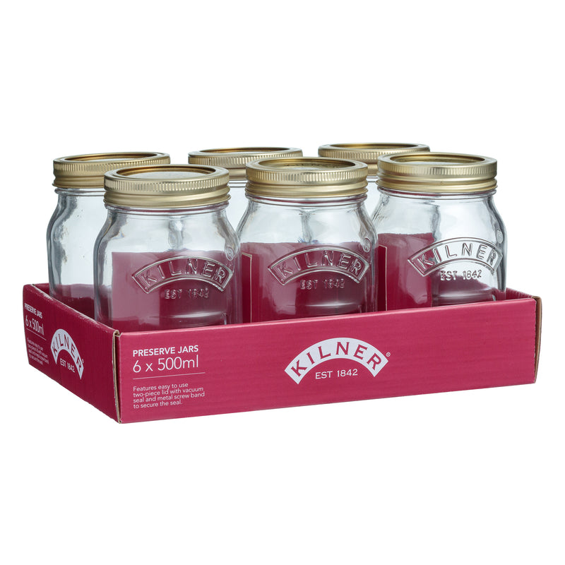 KILNER - Kilner Regular Mouth Preserve Jar 17 oz 6 pk - Case of 2